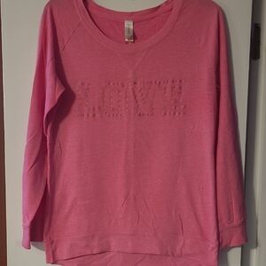 No Boundaries Pink Long Sleeve Tee